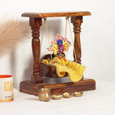 ONIJA SheeshamWood Handcrafted Laddu Gopal,Traditional Design Jhula